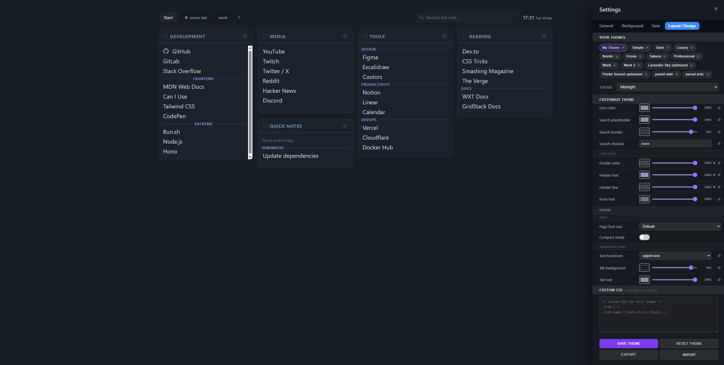 Dark Theme