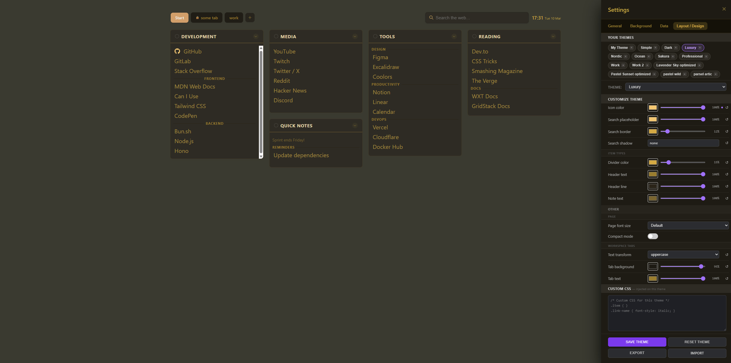 Luxury Theme