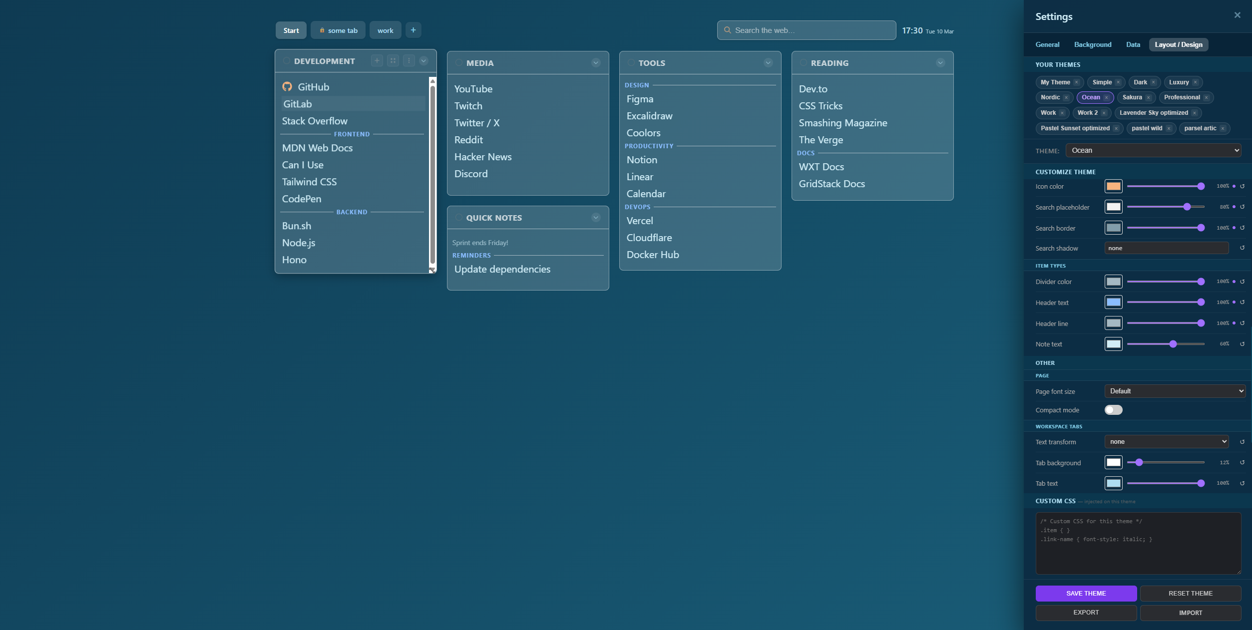 Ocean Theme