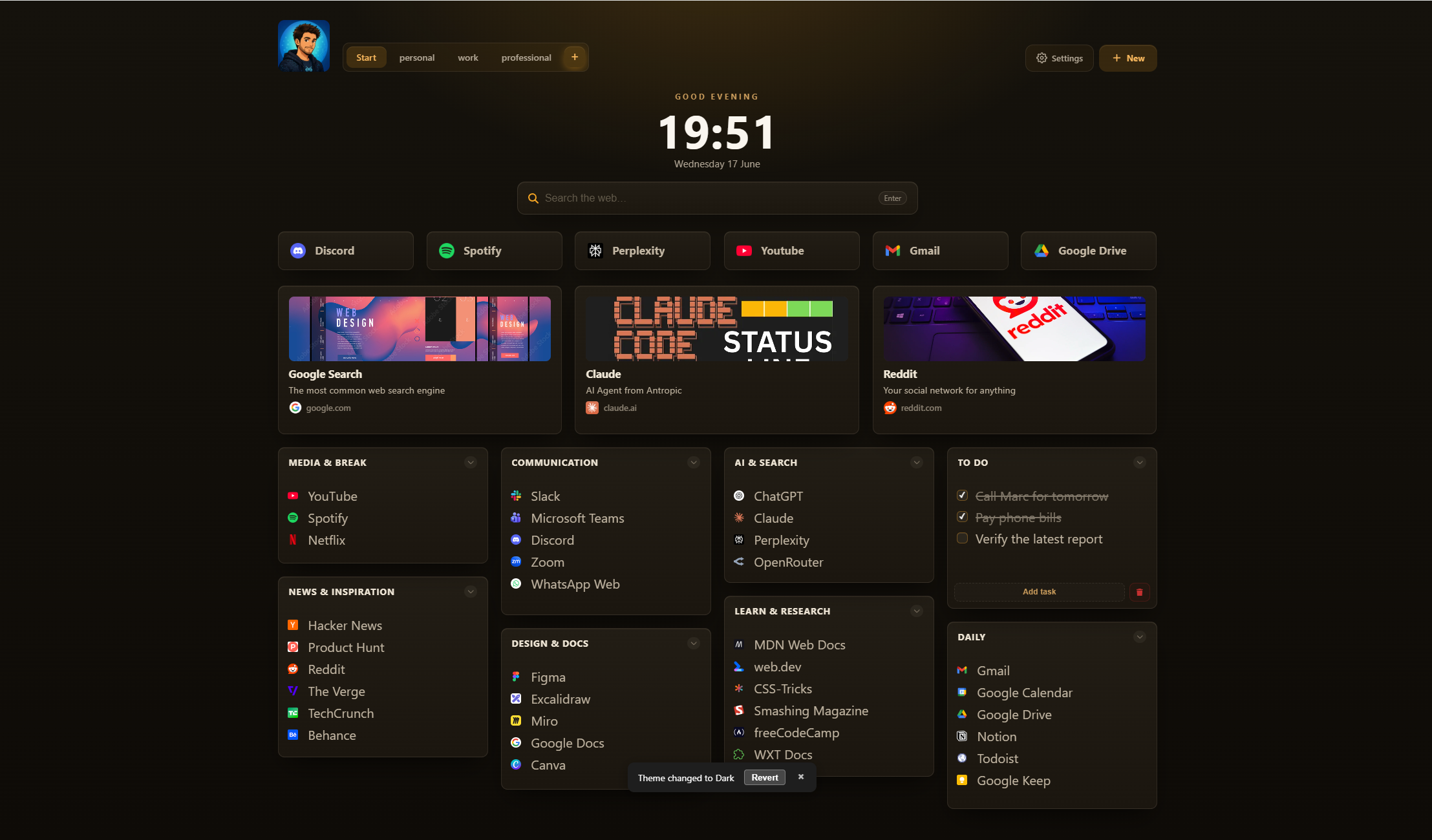 Dark theme