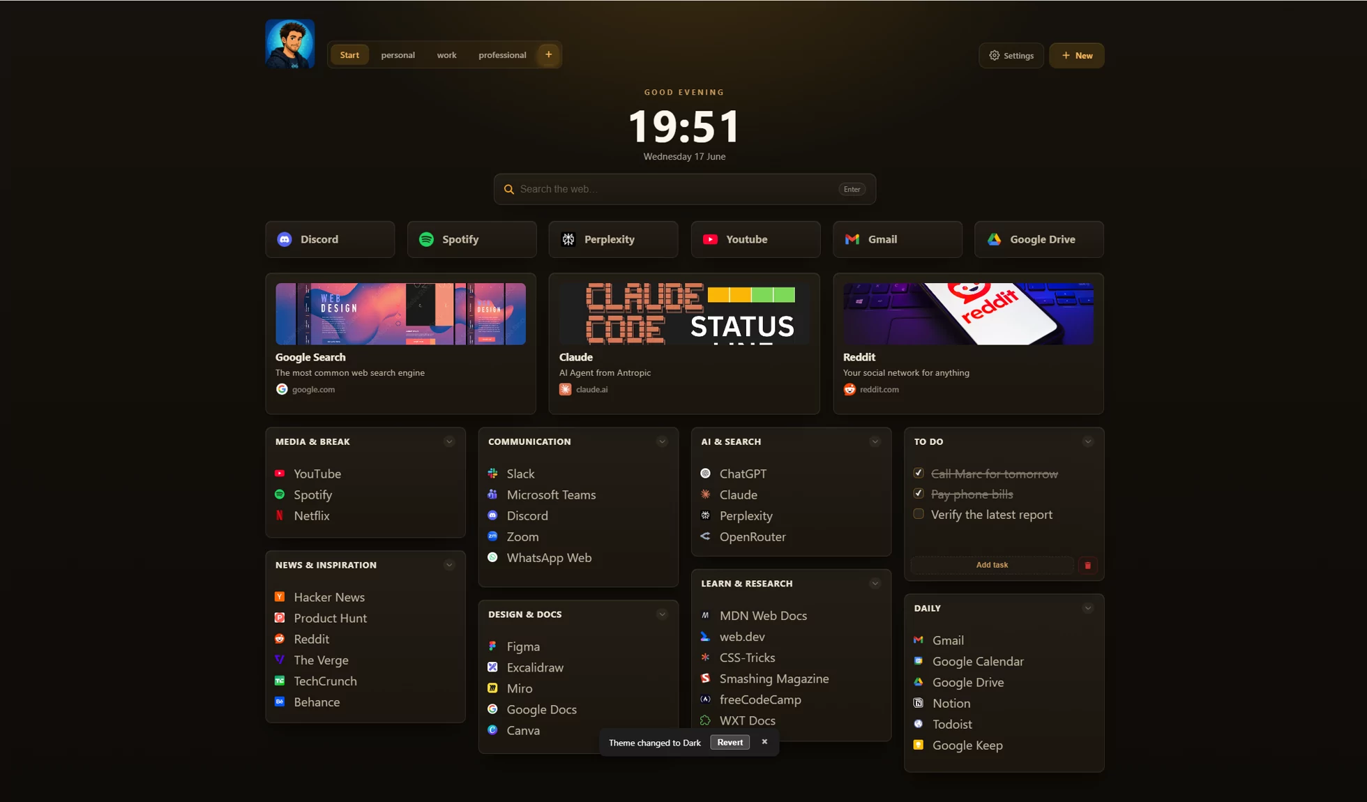 Dark theme