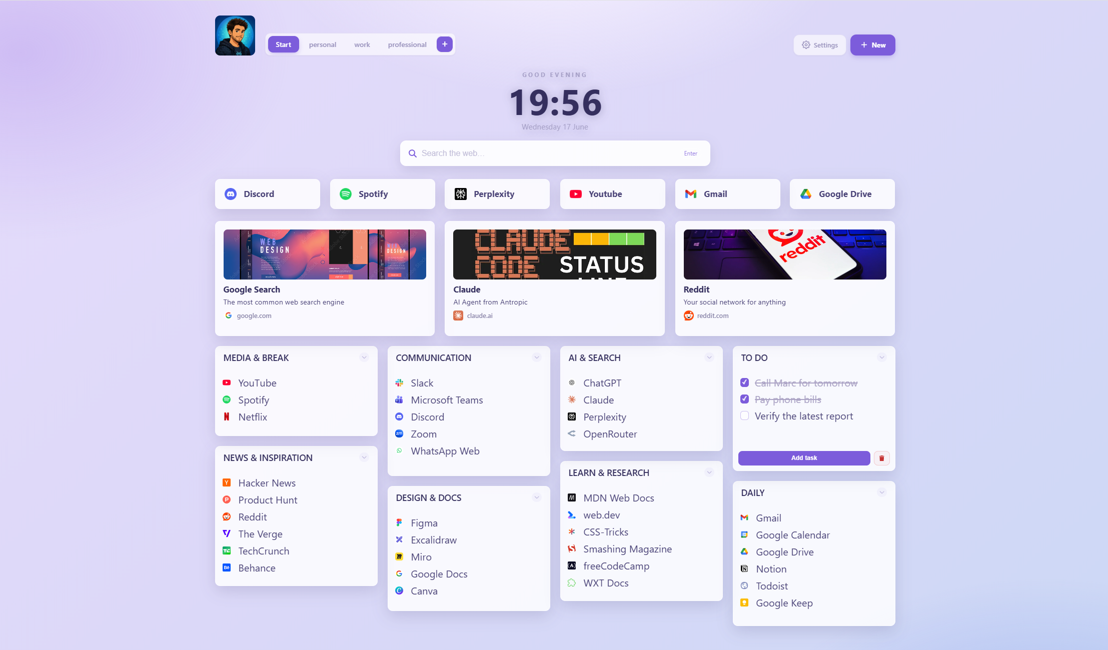 Lavender theme