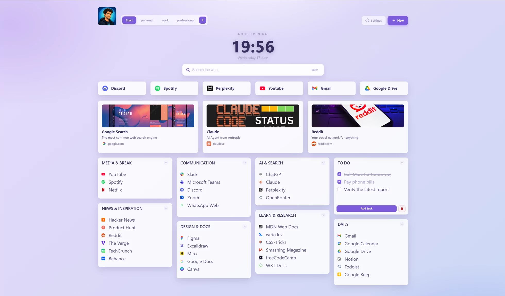 Lavender theme